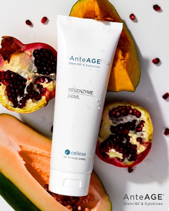 A tube of anti-aging cream surrounded by oranges and pomegranates at Cedar Point Health in West Colorado.